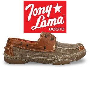 Tony Lama Brown and Tan Loafers